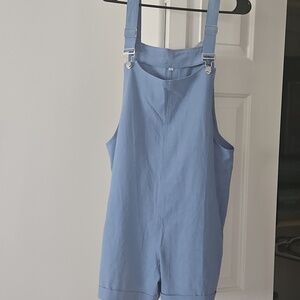 Blue Adjustable Strap Romper